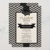 Einladung einer modernen Zickzack Graduierungspart (Vorne/Hinten)