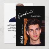 Einladung einer personalisierten Absolventin (Vorne/Hinten)