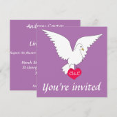 Einladung einer Radiant Orchid Dove (Vorne/Hinten)