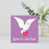 Einladung einer Radiant Orchid Dove (Stehend Vorderseite)