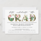 EINLADUNG EINER Vintagen ELEGANTEN FLORALSCHULATIO (Vorderseite)