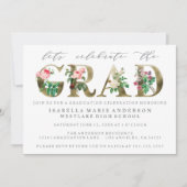 EINLADUNG EINER Vintagen ELEGANTEN FLORALSCHULATIO (Vorderseite)