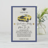 Einladung einer virtuellen männlichen Graduierteng (Stehend Vorderseite)