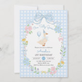 Einladung eines Albernen Gänsebohs, Blüte 1. Gebur (Vorderseite)