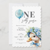 Einladung eines Albernen Gänsejungen zum 1. Geburt (Vorderseite)