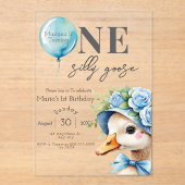 Einladung eines Albernen Gänsejungen zum 1. Geburt (Vorderseite)