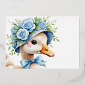 Einladung eines Albernen Gänsejungen zum 1. Geburt (Rückseite)