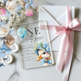 Einladung eines Albernen Gänsejungen zum 1. Geburt