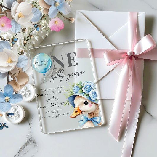 Einladung eines Albernen Gänsejungen zum 1. Geburt