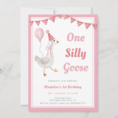 Einladung eines Albernen Gänsepink-Mädchens 1. Geb (Vorderseite)