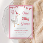 Einladung eines Albernen Gänsepink-Mädchens 1. Geb