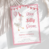 Einladung eines Albernen Gänsepink-Mädchens 1. Geb
