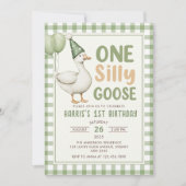 Einladung eines Albernen Gänses 1. Geburtstag (Vorderseite)
