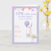 Einladung eines Albernen Gänses zum ersten Geburts (Gelbe Blume)