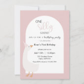 Einladung eines Albernen Gänses zum ersten Geburts (Vorderseite)