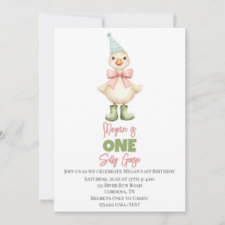 Einladung eines Albernen Gänses zum ersten Geburts