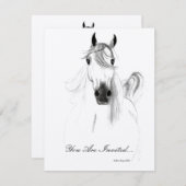 Einladung eines arabischen Pferdes (Vorne/Hinten)