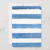 Einladung eines Babyboys mit Aquarell (Rückseite)