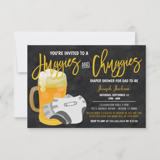 Einladung eines Babys mit einer Dusche (Vorderseite)