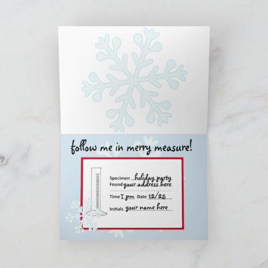 Einladung eines Becherglases (Innenseite)