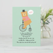 Einladung eines Bike-Bären (Stehend Vorderseite)