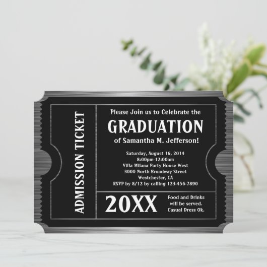 Einladung eines Black Striated Abschluss (Stehend Vorderseite)