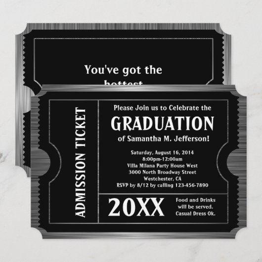 Einladung eines Black Striated Abschluss (Vorne/Hinten)