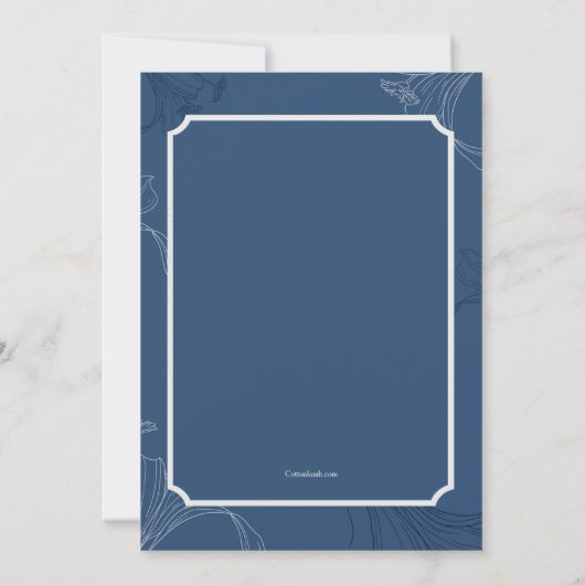 Einladung eines botanischen Frame-Abschlusses (Rückseite)