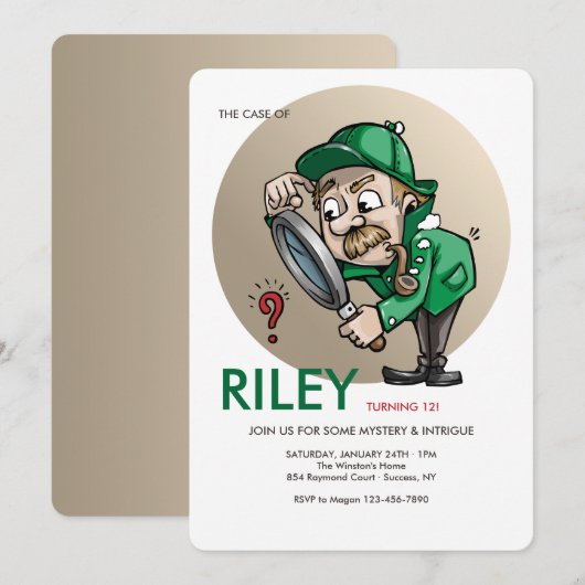 Einladung eines Detektivs (Vorne/Hinten)