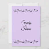 Einladung eines einfachen Lavendels (Rückseite)