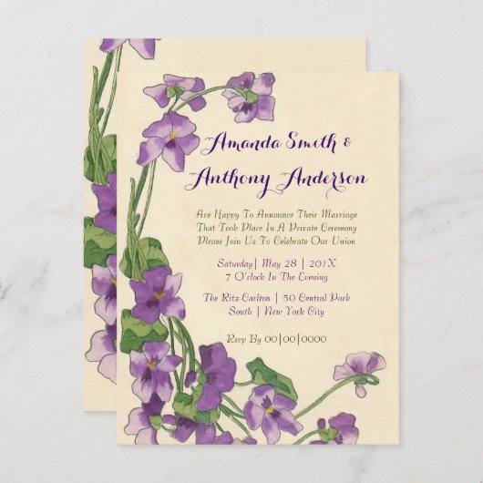 Einladung eines eleganten Empfangs (Vorne/Hinten)