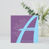 EINLADUNG EINES ERSTEN Bar BAT MITZVah (Stehend Vorderseite)