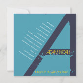 Einladung eines ersten Bar Bat Mitzvah-Monogrammes (Vorderseite)