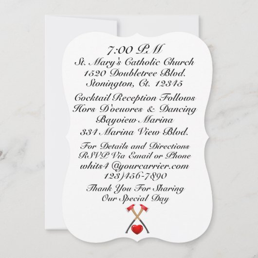 Einladung eines Feuerwehrmanns (Rückseite)