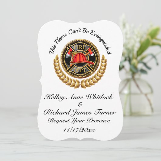 Einladung eines Feuerwehrmanns (Stehend Vorderseite)