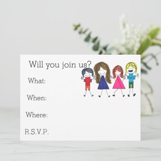 Einladung eines Freundes (Stehend Vorderseite)