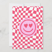 Einladung eines glücklichen Mädchens zum Geburtsta (Rückseite)