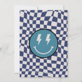 Einladung eines glücklichen Typ Boys zur Geburtsta (Rückseite)