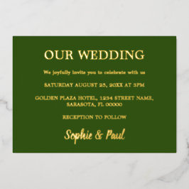 Einladung eines Grünwaldes zur Hochzeit