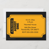 Einladung eines Halloween-Tickets (Rückseite)