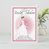 Einladung eines individuellen Brautduschers (Stehend Vorderseite)