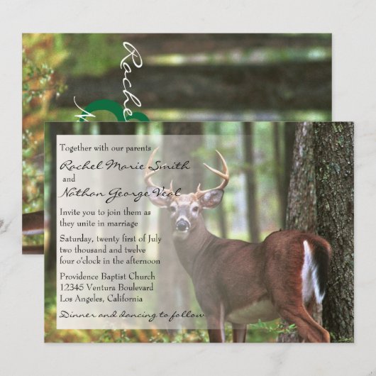 Einladung eines Jägers zur Hochzeit (Vorne/Hinten)
