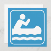 Einladung eines Kanuzeichens (Vorne/Hinten)