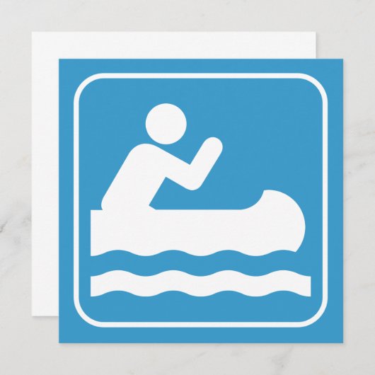 Einladung eines Kanuzeichens (Vorne/Hinten)