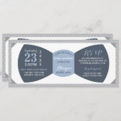 Einladung eines kleinen Babyduschers, Krawatte von (Vorne/Hinten)