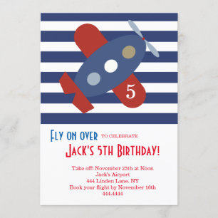 Einladung eines kleinen Flugzeugs zum Geburtstag