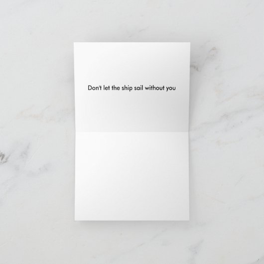 Einladung eines Kreuzfahrtschiffes (Innenseite)