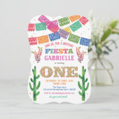 Einladung eines Mädchens zum ersten Geburtstag, me (Stehend Vorderseite)