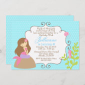 Einladung eines Mädchens zum Geburtstag (Vorne/Hinten)