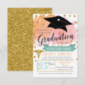 Einladung eines medizinischen Abschlusses (Vorne/Hinten)